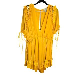 Asos Design Mini Dress with Satin Trim Ruffle